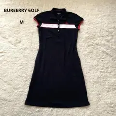 BURBERRY GOLF ポロシャツワンピース　ロゴ刺繍　M