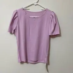 【新品、Pink sand】キラキラビーズ付き半袖シャツ　ピンク　Mサイズ