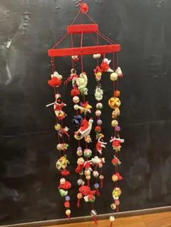 【美品】全長約85cm ちりめん細工 つるしヒナ つりビナ
