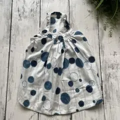犬服 現品のみ水玉模様のドッグドレス