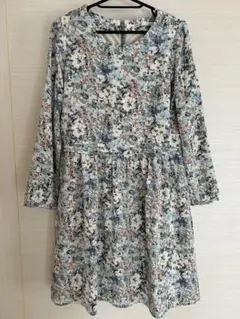 ワンピース 花柄 ブルー