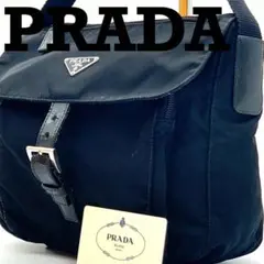 PRADA ヴェラ メッセンジャー ベルト 黒 三角ロゴ ナイロン ミニ