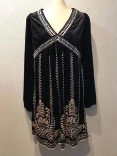 未使用☆ビロード風　ワンピース　M