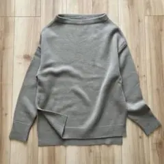 テンジクプルオーバー ニット ボトルネック ウール カシミヤ 厚手 日本製