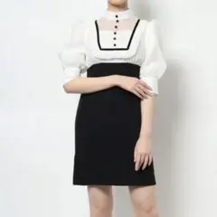 【新品タグ付き】EATME メイドライクラッフルドッキングワンピース