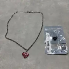 HUMAN MADE ハート型ネックレス　赤