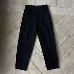 無印良品 MUJI 紳士 チノタックワイドパンツ 紳士７０・黒