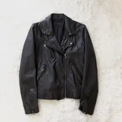 美品 アメリカンラグシー ダブルライダース ラムレザー 0 ブラック