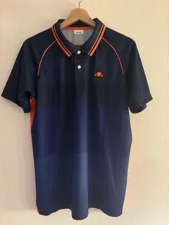 ellesse ETS05000 ポロシャツ ネイビー/オレンジ