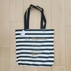 【新品】エフデ　ボーダー　トートバッグ　エコバッグ　キャンバスバック