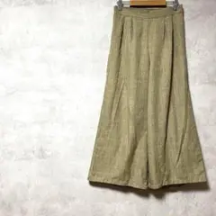 ワイドパンツ　ゆったり　大きいサイズ　茶色系　春夏秋　L　レディース　ボトムス