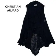 CHRISTIAN AUJARD ☆ジレベスト　ノースリーブカーディガン　フレア