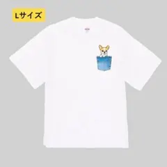 n654【新品未使用】プリント Tシャツ 犬 チワワ かわいい メンズ Lサイズ