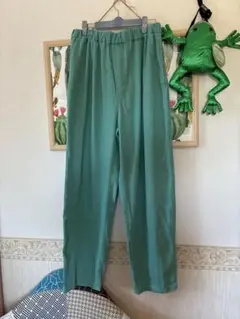 Samansa Mos2 ツイルバレルパンツ　グリーン
