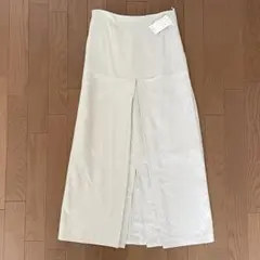 【新品】Lugnoncure リネン混 ロングスカート フリーサイズ アイボリー
