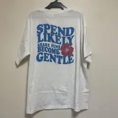 ホワイト Tシャツ 背面プリント バックプリント