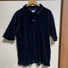 RHCロンハーマン　ベロア　ポロシャツ　navy L 完売品