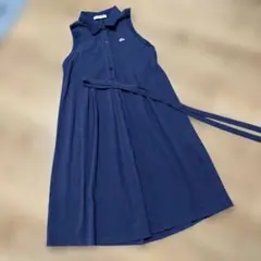 LACOSTE ノースリーブワンピース ネイビー・34