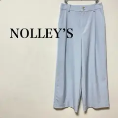 NOLLEY’S ドライストレッチワイドパンツ　サックスブルー