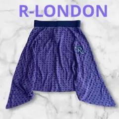 R-ＬＯＮＤＯＮサルエルパンツ紫色 スカル柄 free