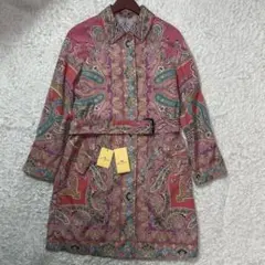 オードリー　ETRO ペイズリー柄トレンチコート　黒　新品未使用♡ ETRO ペイズリー柄トレンチコート 黒 新品未使用♡ - メルカリ