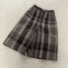 JANE MORE チェック柄パンツ グレー 7 ガウチョ 秋冬 カジュアル