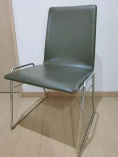 ♪①天童木工 Tendo チークプライウッド PVCレザー スチールレッグ
