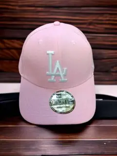 New Era 9FORTY LAロゴ ピンクキャップ