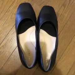CLOSSET ブラック スクエアトゥ パンプス