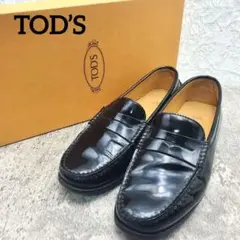 美品【TOD’S】エナメルローファー モカシン 22.5cm 黒