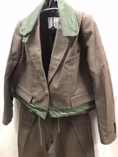 sacai サカイ グレンチェック セットアップ ジャケット パンツ
