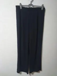 UNIQLO 黒 ワイドパンツ Lサイズ