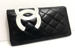 CHANEL シャネル カンボン ココマーク 二つ折り長財布