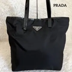 未使用✨プラダ トートバッグ 三角プレート ナイロン 黒 A4収納 肩掛け