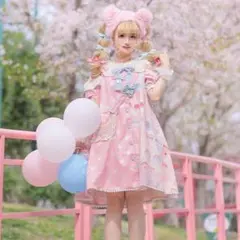 ロリータワンピース ピンク 量産型 サブカル 原宿 フェアリー スイーツ お菓子