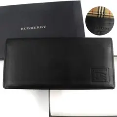 ✨ほぼ未使用品✨ BURBERRY 長財布 黒 ノバチェック ロゴ