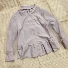 薄紫 フリル　チュール　ラッシュガード 100サイズ