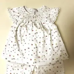 The Little White Company 花柄セットアップ　3-6m