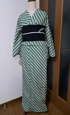 お値下31日まで⚠️キモノバイナデシコ 千鳥格子 単衣