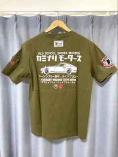 "KAMINARIカミナリモータース "フェアレデZ Tシャツ カーキ 中排気量