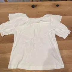 GU★ジーユー★ビッグフリルTシャツ★130