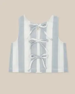 Sardine Stripes Resort Top organic zoo