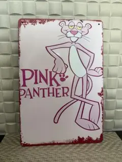 [訳あり新品] ピンクパンサー　ブリキ看板