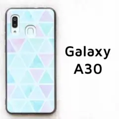 Galaxy A30 ケース カバー パステル 三角