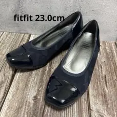 fitfit ネイビー フラットシューズ 23.0cm