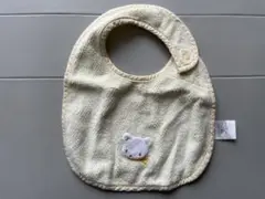 familiar スタイ M クリーム色 クマ刺繍