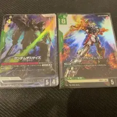 ガンダムカードゲーム　ガンダムデスサイズLR+ ウイングガンダムゼロLR
