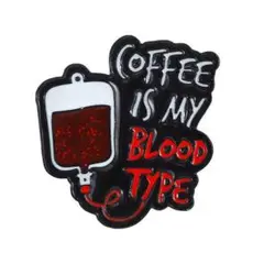 ピンズ バッジ ブローチ バッヂ (コーヒー　輸血　コーヒーの血液)