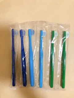 奇跡の歯ブラシ　子ども用　３色　６本セット 青、緑、水色