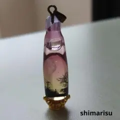 懐かしいラムネ瓶、レジンネックレス